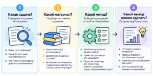 Четыре шага исследовательской работы