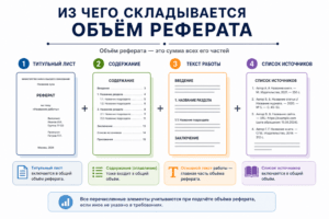 из чего складывается объем реферата